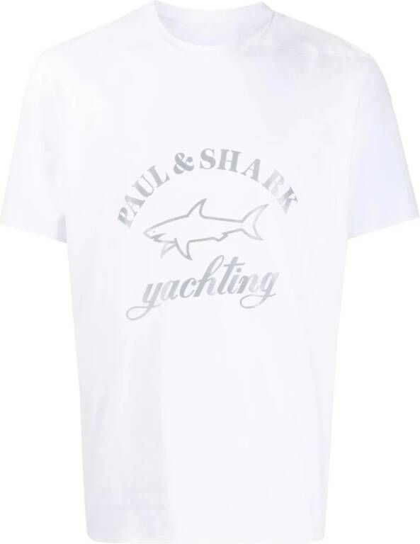 PAUL & SHARK Organisch katoenen Yachting T-shirt voor heren Wit Heren