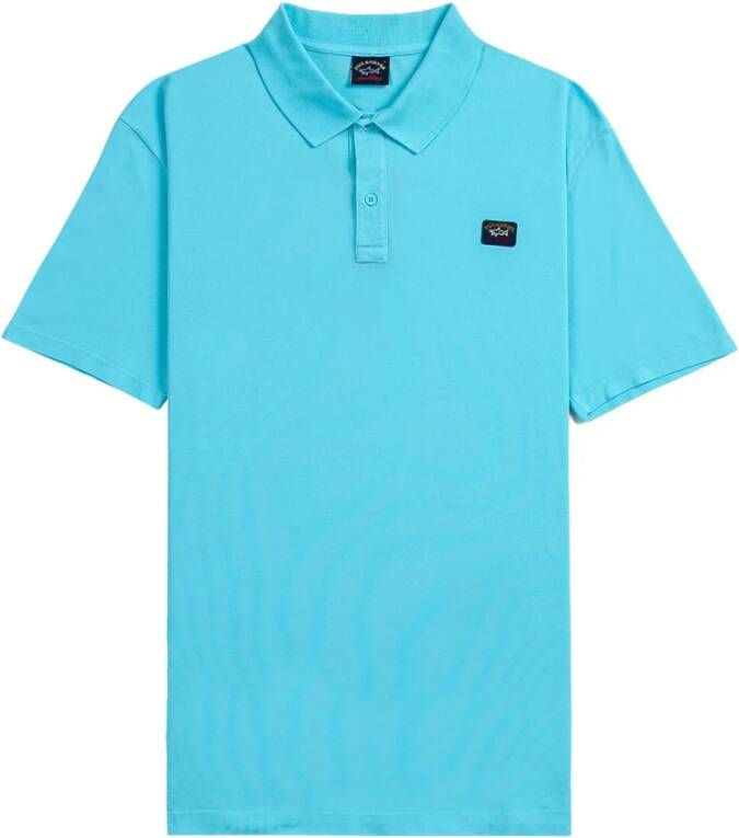 PAUL & SHARK Blauwe Polo met Geborduurd Logo Blue Heren