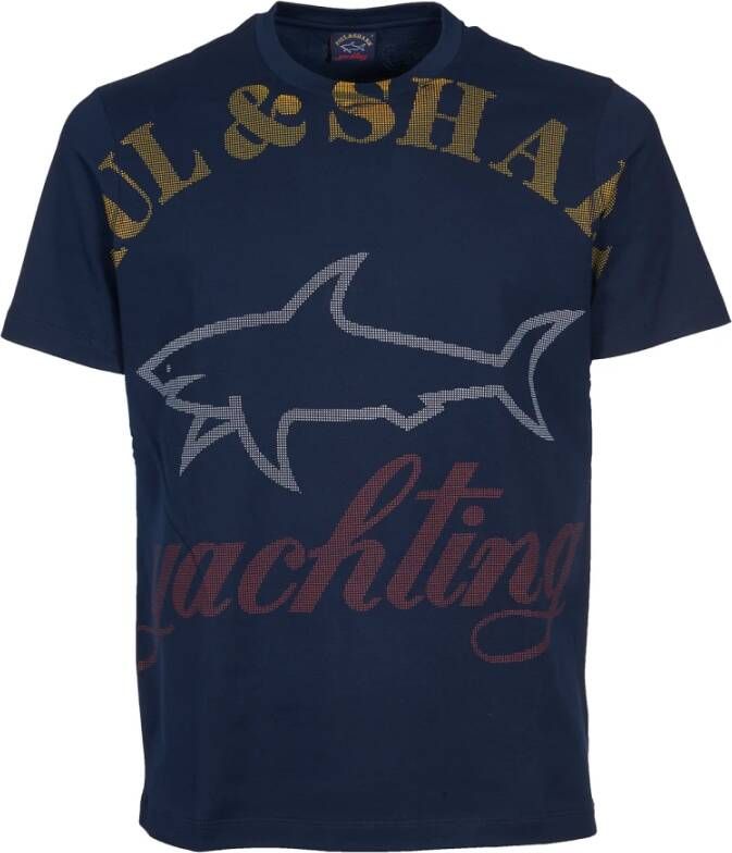 PAUL & SHARK Modieuze Ronde Hals T-Shirt Blauw Heren
