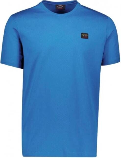 PAUL & SHARK Blauw Shirt met Geborduurd Logo Blue Heren
