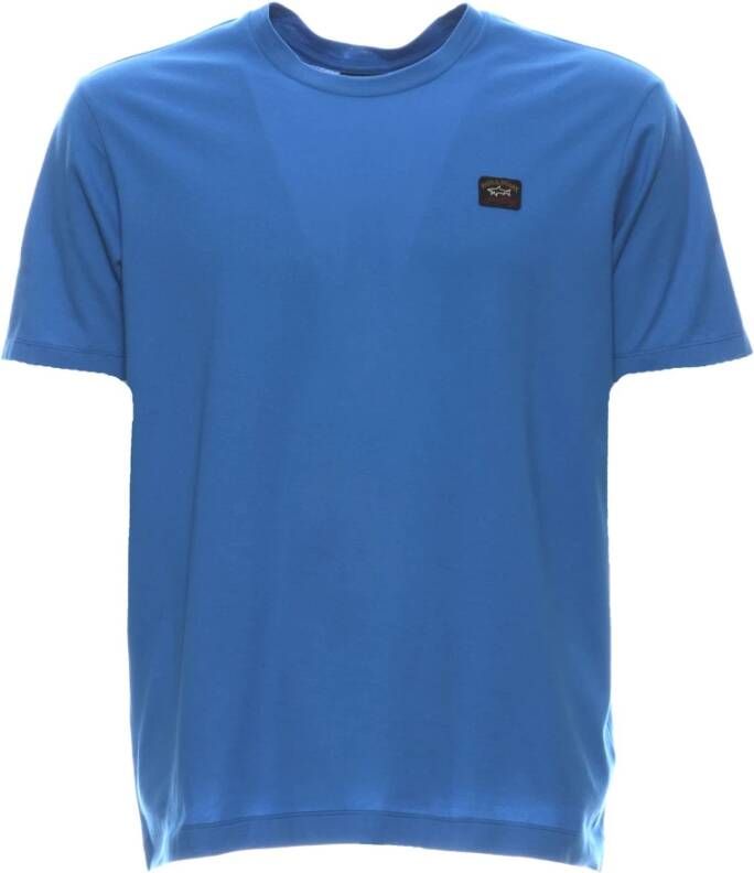 PAUL & SHARK Blauw Shirt met Geborduurd Logo Blue Heren