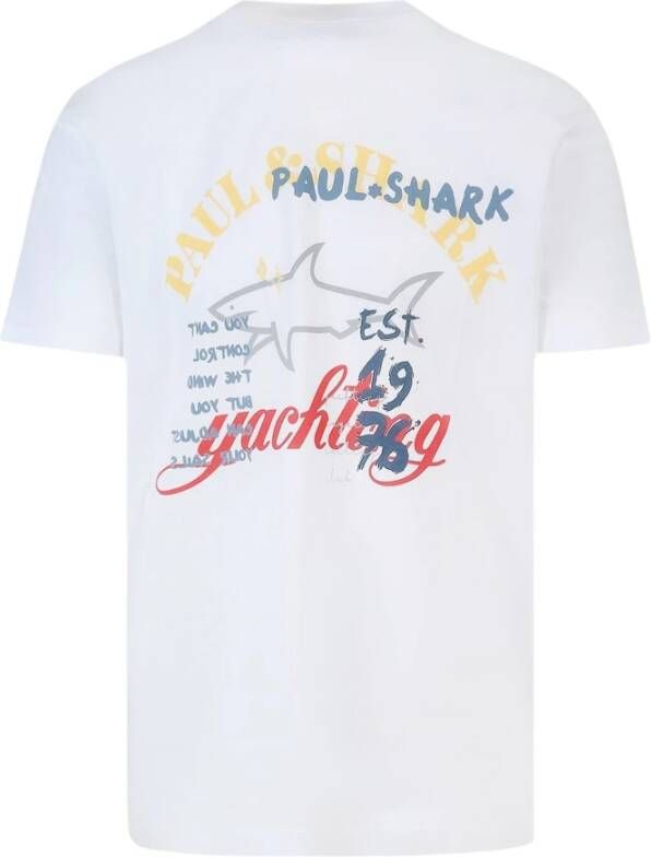 PAUL & SHARK Heren T-shirt met print White Heren