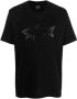 PAUL & SHARK Heren T-shirt van katoen met bedrukte haai 12311633 in zwart Black Heren - Thumbnail 1
