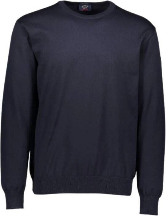 PAUL & SHARK Shetland Ecowool Sweatshirt Stijlvol en Comfortabel Blauw Heren