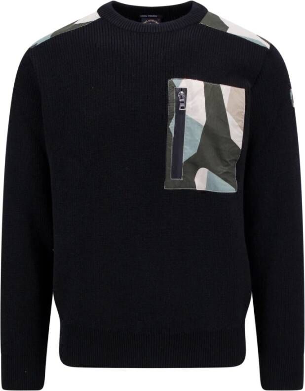 PAUL & SHARK Wollen Sweatshirt met Patches Zwart Heren