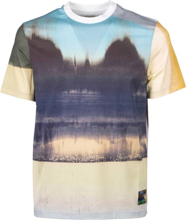 Paul Smith Abstract Geometrisch Print T-shirt Meerkleurig Heren