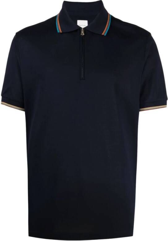 Paul Smith Blauwe Multistripe Polo Shirt Blauw Heren