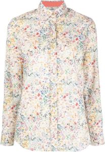 Paul Smith Blouse With Flowers Wit Dames