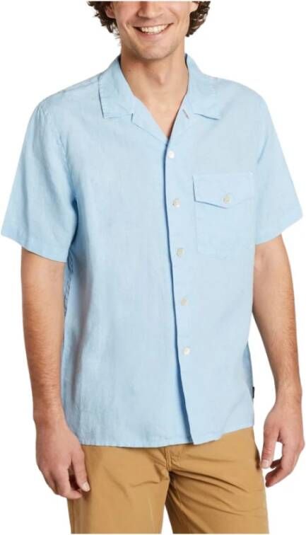 PS By Paul Smith Short Sleeve Shirts Blauw Heren