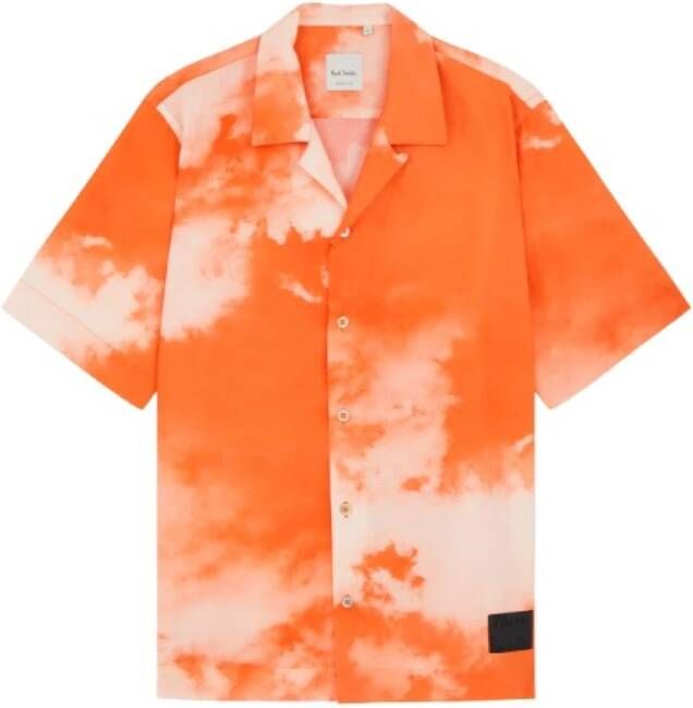 Paul Smith Cloud Print Overhemd Oranje Dames