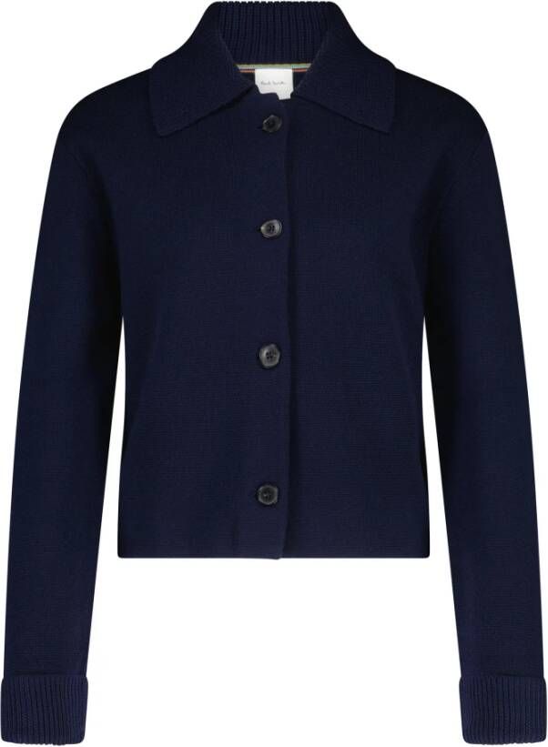 Paul Smith Wollen Vest met Knoopsluiting Blue