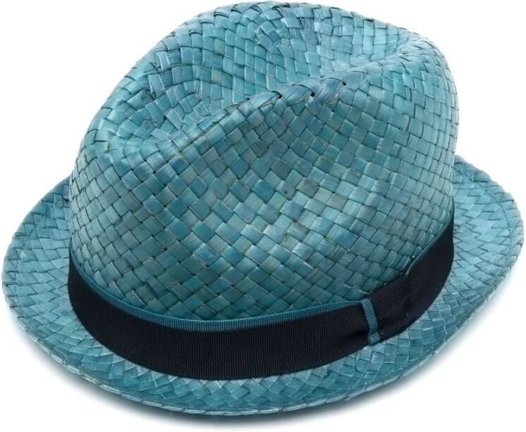 Paul Smith Blauwe hoed met lintdetail Blue Heren