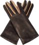 PS By Paul Smith Zwarte Lamsleren Handschoenen met Multicolor Profielen Black Dames - Thumbnail 1