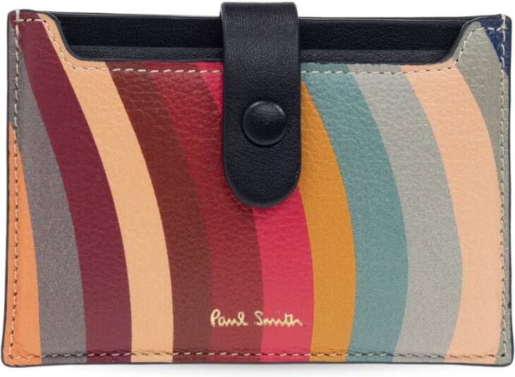 PS By Paul Smith Gestreepte Leren Portemonnee Multicolor Dames