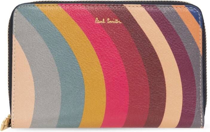 Paul Smith Leren portemonnee met logo Meerkleurig Dames
