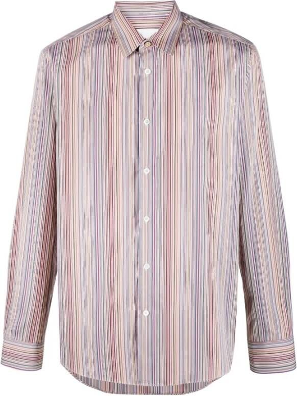 Paul Smith Multicolor Gestreept Katoenen Overhemd Meerkleurig Heren