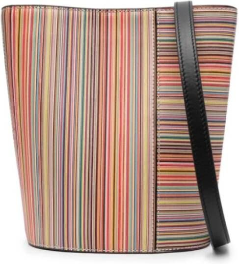 PS By Paul Smith Multicolor Gestreepte Bucket Tas met Afneembare Schouderband Multicolor Dames