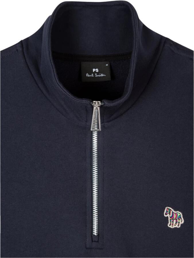 PS PAUL SMITH Heren Truien & Vesten Mens Ls Reg Fit Half Zip Top Zebra Donkerblauw - Foto 7