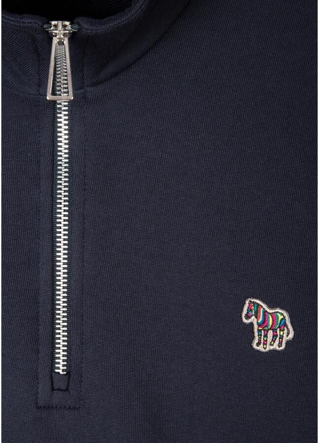 PS PAUL SMITH Heren Truien & Vesten Mens Ls Reg Fit Half Zip Top Zebra Donkerblauw - Foto 6
