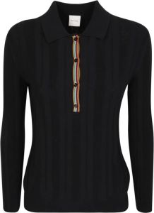Paul Smith Polo-style sweater with distinctive striped detail by Zwart Dames