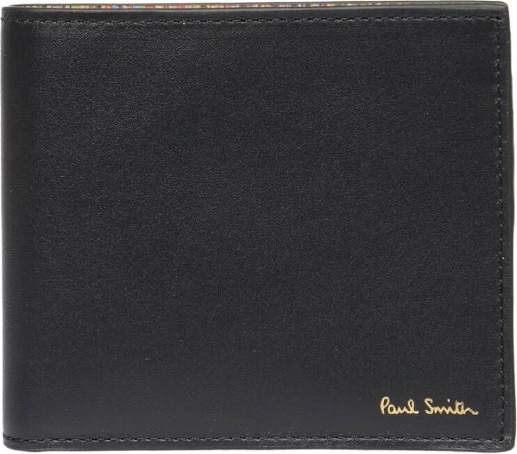 Paul Smith Stijlvolle portemonnees en kaarthouders met artistieke streepdruk Black Heren