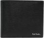 Paul Smith Zwarte Straw-Grain Leren Portemonnee met Muntvak Black Heren - Thumbnail 1
