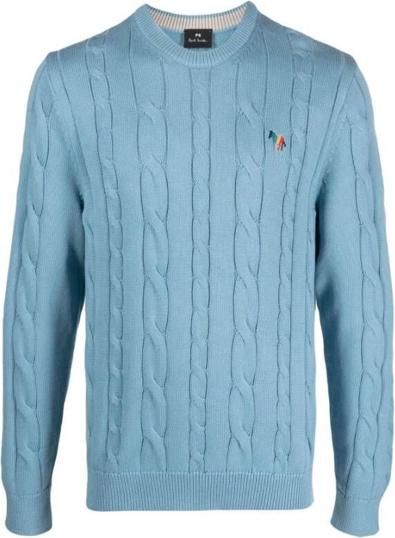 Paul Smith Round-neck Knitwear Blauw Heren