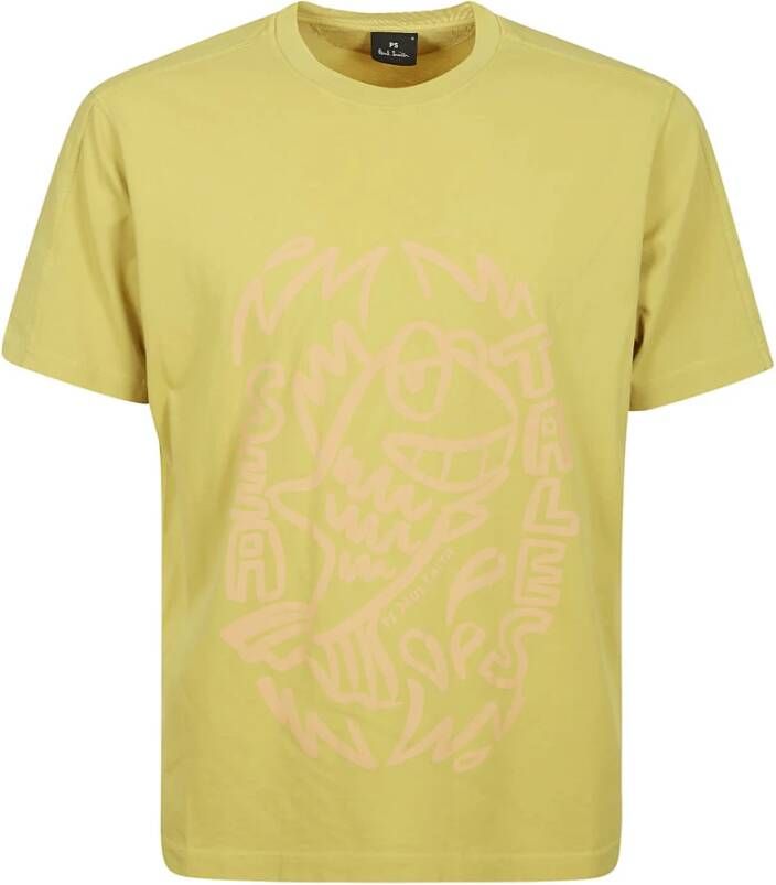 Paul Smith Sea Tales Regular Fit T-Shirt Yellow Heren