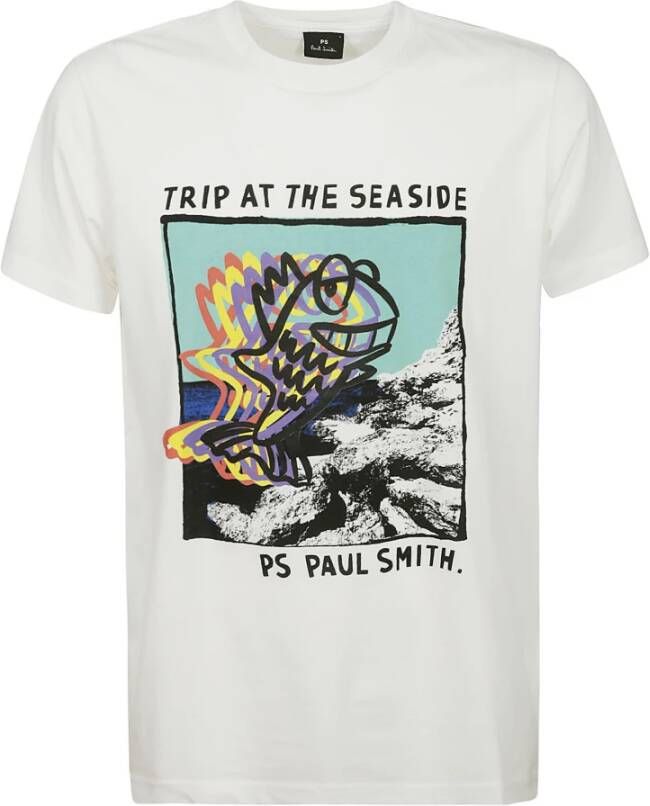 Paul Smith Seaside Slim Fit T-shirt White Heren
