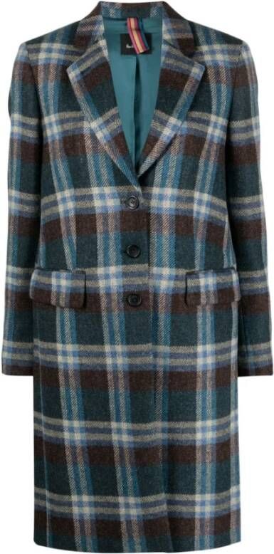 Paul Smith Single-Breasted Coats Blauw Dames