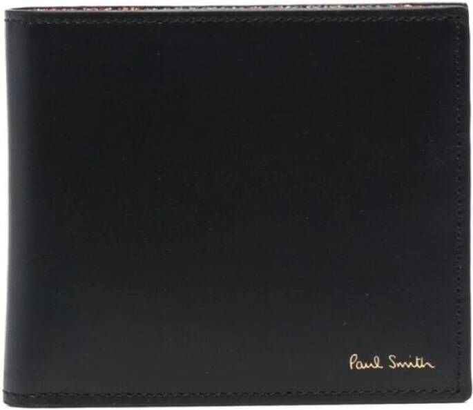 Paul Smith Stijlvolle portemonnees en kaarthouders met artistieke streepdruk Zwart Heren