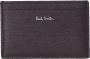Paul Smith Burgundy Straw-Grain Leren Creditcardhouder Brown Heren - Thumbnail 1