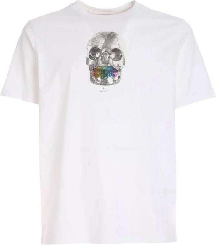 Paul Smith T-Shirts met schedelontwerp White Heren