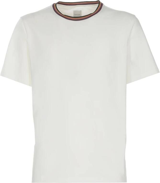PS By Paul Smith Gestreept Logo T-Shirt White