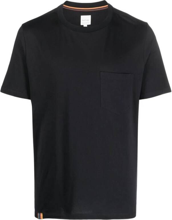 PS By Paul Smith Biologisch Katoenen Crew-Neck T-Shirt Black Heren