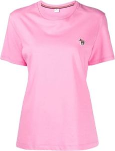 PS By Paul Smith Zebra Patch T-Shirt Roze Dames