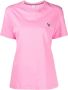 PS By Paul Smith Zebra Patch T-Shirt Roze Dames - Thumbnail 3