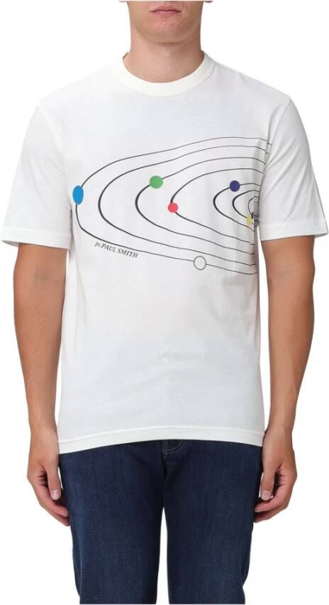 Paul Smith Heren T-shirt zonnestelsel Wit Heren