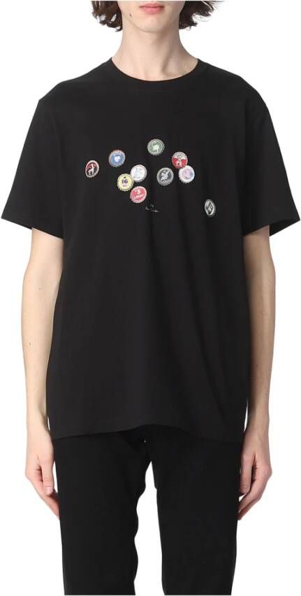 Paul Smith Zwarte T-shirts en Polos Black Heren