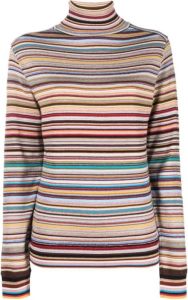 Paul Smith Womens Knitted Pullover Roll Neck Beige Dames