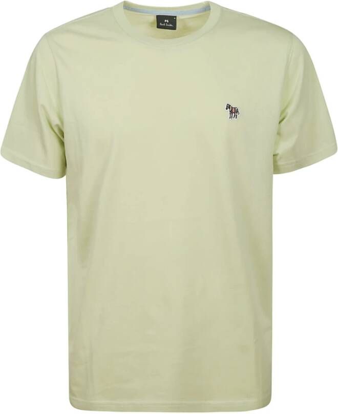 Paul Smith Zebra Badge Katoenen T-Shirt Groen Heren