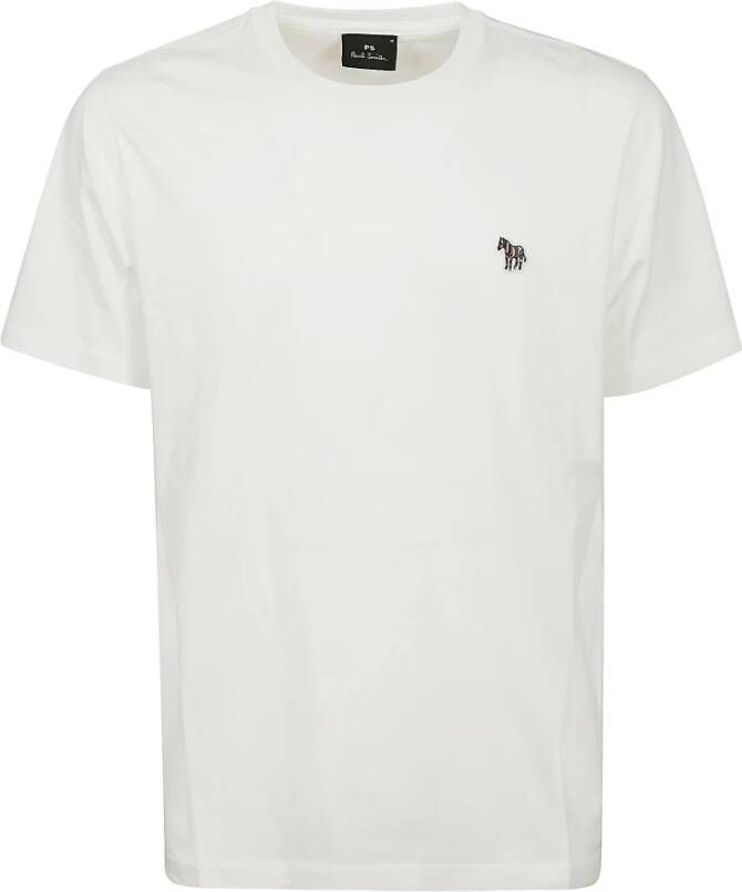Paul Smith Zebra Print Katoenen T-Shirt Wit Heren