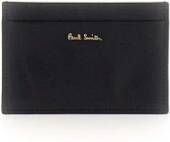 Paul Smith Zwarte Leren Kaarthouder Zwart Heren