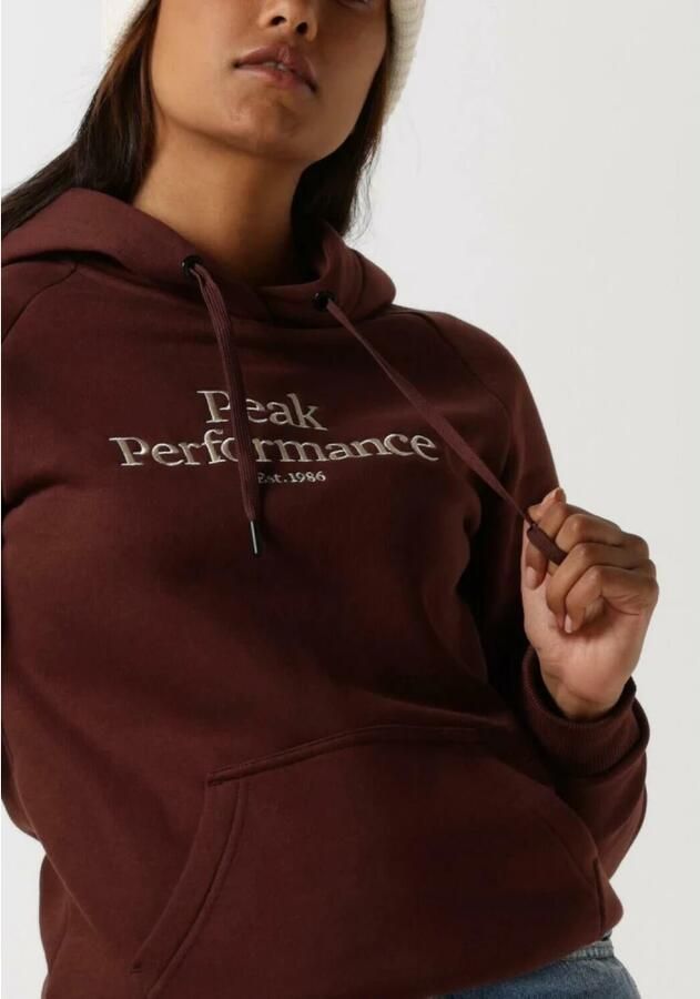 PEAK PERFORMANCE Dames Truien & Vesten W Original Hood Bordeaux - Foto 1