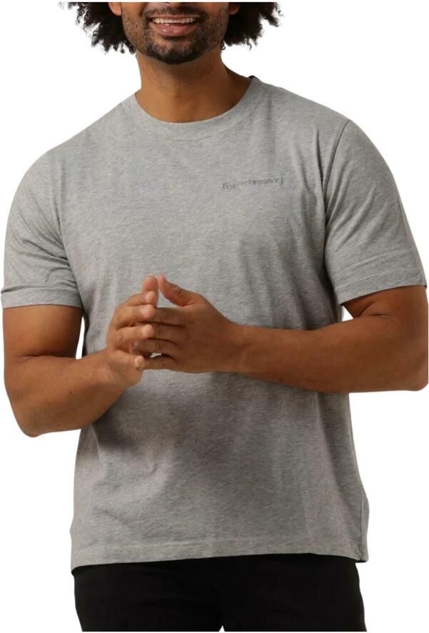 PEAK PERFORMANCE Heren Polo's & T-shirts M Original Small Logo Tee Grijs - Foto 3