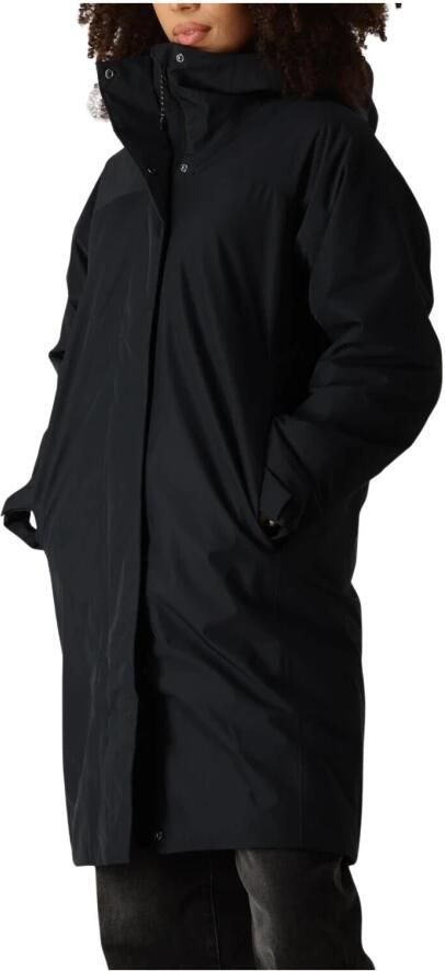 Peak Performance Lange Parka met Verborgen Rits en Capuchon Black Dames - Foto 3