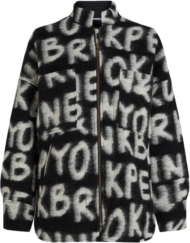 PENN & INK Dames Jassen 542 Coat Aop Zwart - Foto 1