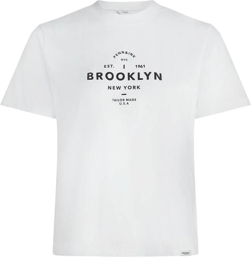 PENN & INK Dames Tops & T-shirts T-shirt Print Wit - Foto 5