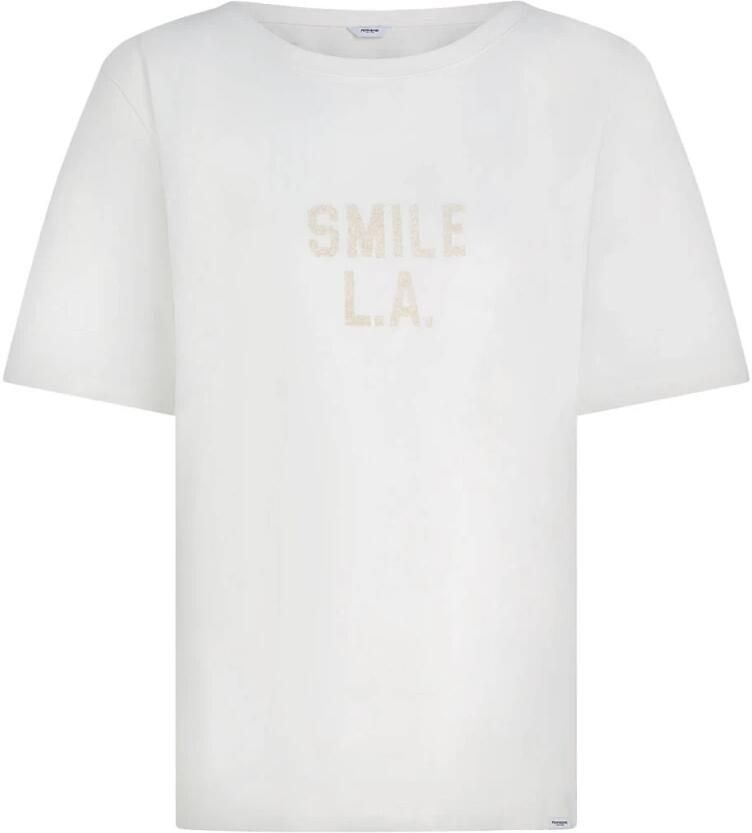 Penn&Ink N.Y Gedrukt T-shirt White Dames