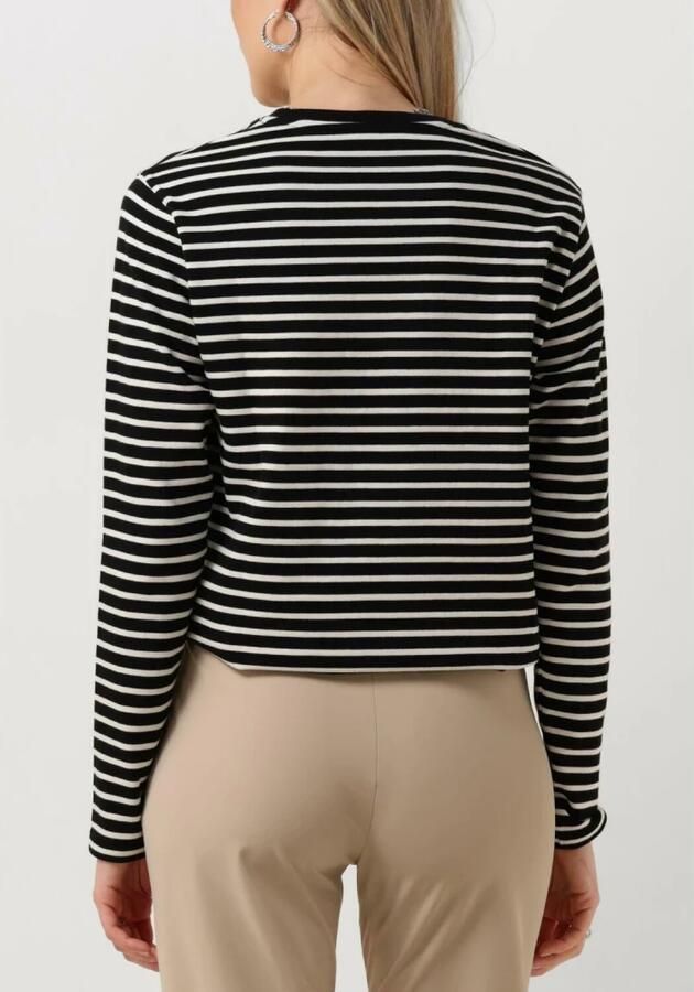 Penn&Ink N.Y Gestreepte Sweater Trendy Stijl Black Dames - Foto 2